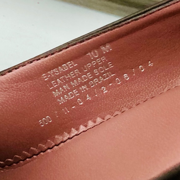 Vtg Etienne Aigner E-Ysabel Brown Square Tow leather pumps women’s 10M Brazil - Picture 5 of 16